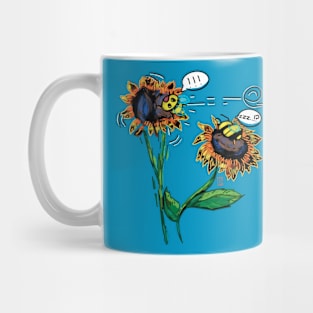 Sunflower and bumbles Mug